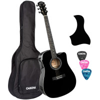 Cascha Student Series Acoustic Guitar Black