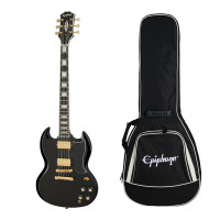 Epiphone Inspired by Gibson SG Custom - 2-Hum - Ebony with Premium Gig Bag