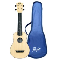 Flight TUS35NA, Travel soprano ukulele, Linded top, ABS B&S, Natural