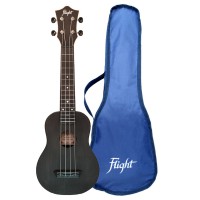 Flight TUS35BK, Travel soprano ukulele, Linded top, ABS B&S, Black