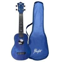 Flight TUS35DB, Travel soprano ukulele, Linded top, ABS B&S, Blue