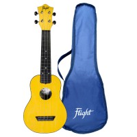 Flight TUS35YW, Travel soprano ukulele, Linded top, ABS B&S, Yellow