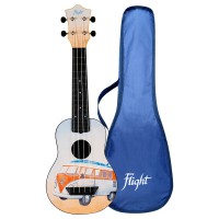 Flight TUS25 BUS, Travel soprano ukulele, Basswood top,ABS B&S