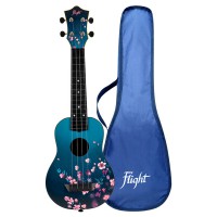 Flight TUS32 Sakura, Travel soprano ukulele, Linden top ABS B&S, Sakura finish