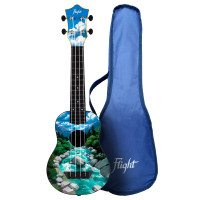 Flight TUS30 SLO, Travel soprano ukulele, Baswood top,ABS B&S, Bag