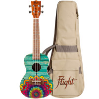 Flight AUC33 Mansion, Concert Ukulele, Sprace Top, Sapele Back&Sides, w/Bag