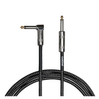 Cascha Guitar Cable 3 m (6,3 mm Straight Jack / 6,3 mm Angled Jack)