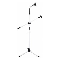 Platinum MBS1AWT Microphone Boom Stand With Mobile Phone Holder, White