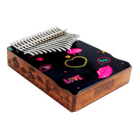 Mahalo MKA17HE kalimba, 17 keys, heart
