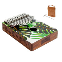 Mahalo kalimba, 17 keys, monstera