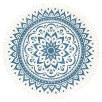 Meinl Sonic Energy Meditation Rug - Navy Blue / Floral Design