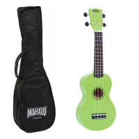 Mahalo MR1GN ukulele, soprano, green, with bag
