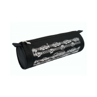 Agifty Pencil case notelines black/white Ø 7,5*22 CM