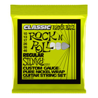 Ernie Ball Regular Slinky Classic Rock n Roll Pure Nickel Wrap Electric Guitar Strings 10-46 Gauge