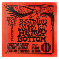 Ernie Ball Skinny Top Heavy Bottom Slinky Nickel Wound 8-String Electric Guitar Strings 9-80 Gauge