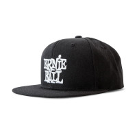 Ernie Ball Black with White Stacked Ernie Ball Logo Hat
