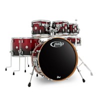 PDP by DW Shell set Concept Maple Red to Black Sparkle