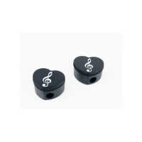 Agifty Sharpener heart shaped g-clef black