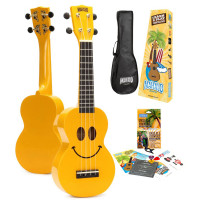 Mahalo U-SMILE YWK Learn 2 Play ukulele pack, yellow

