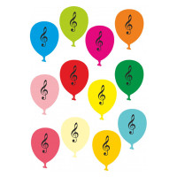 Agifty Balloon g-clef colourful Ø 28 cm latex