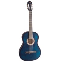 Valencia VC104BUS Classical Guitar, Blue Sunburst